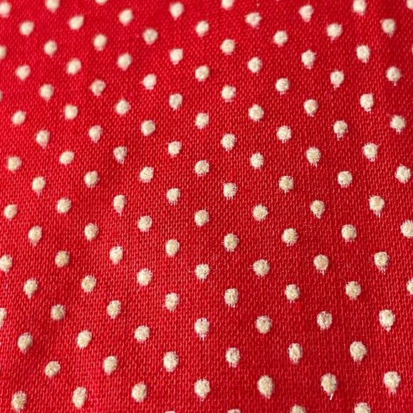 🔥Vintage 80s Swiss Polkadots Striped Ruffled Overlay Full Skirt Dopamine Dress - Picture 14 of 17